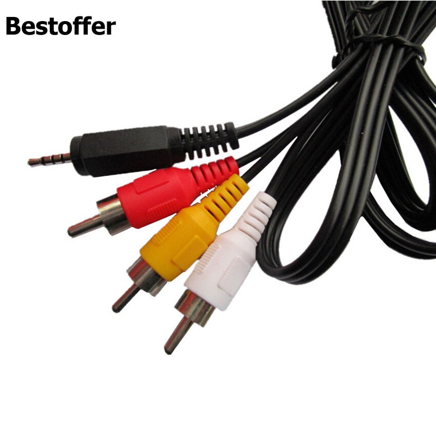 10pcs 2.5mm ̴ ׷ Aux -3 RCA ÷   AV  ̺ 1.5m